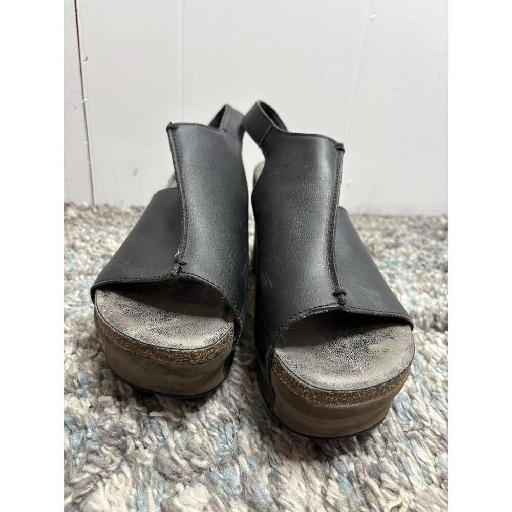 Otbt Shoes Womens 8 Jaunt Wedge Sandals Hooded Platform Peep Toe Leather - Picture 9 of 13